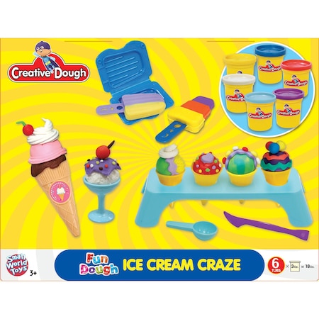 Small World Toys Creative Dough Fun Dough Activity Set - Ice Cream Craze 9721298